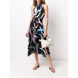 A.L.C. Multicolor Abstract Midi Dress